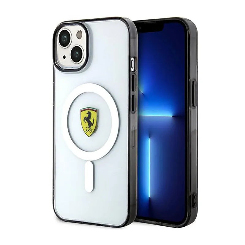 Ferrari Outline Magsafe – dėklas iPhone 14 (skaidrus)