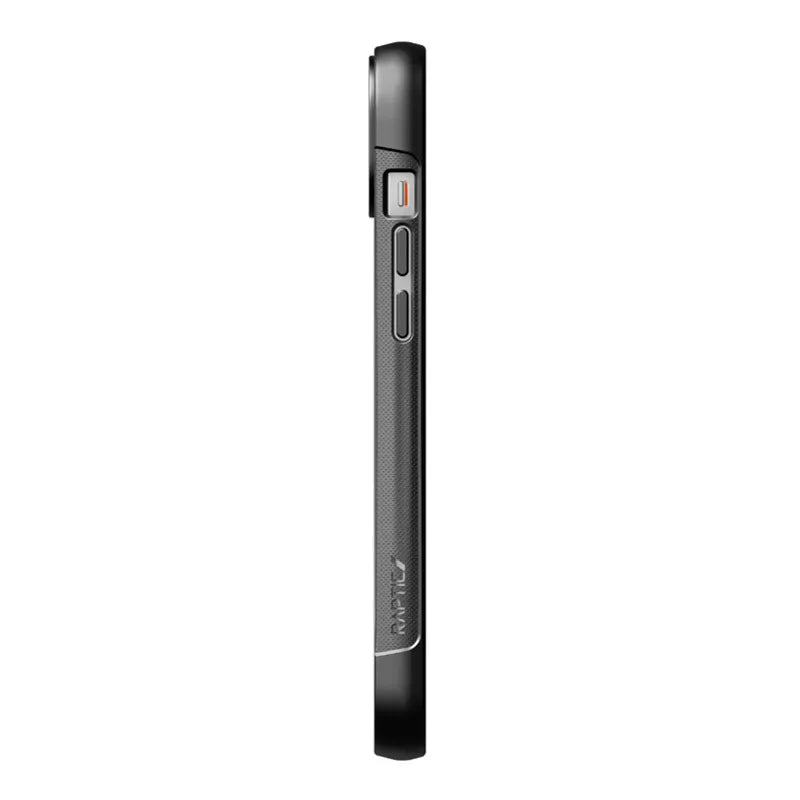 X-Doria Raptic Clutch MagSafe – biologiškai skaidus dėklas, skirtas iPhone 14 Plus (atsparus kritimui iš 3 m) (juodas)
