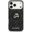 Karl Lagerfeld IML Glitter Karl & Choupette Heads Logo MagSafe – dėklas iPhone 17 Pro Max (juodas)