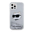 Karl Lagerfeld Liquid Glitter NFT Choupette Head – Dėklas iPhone 12 / iPhone 12 Pro (sidabrinis)