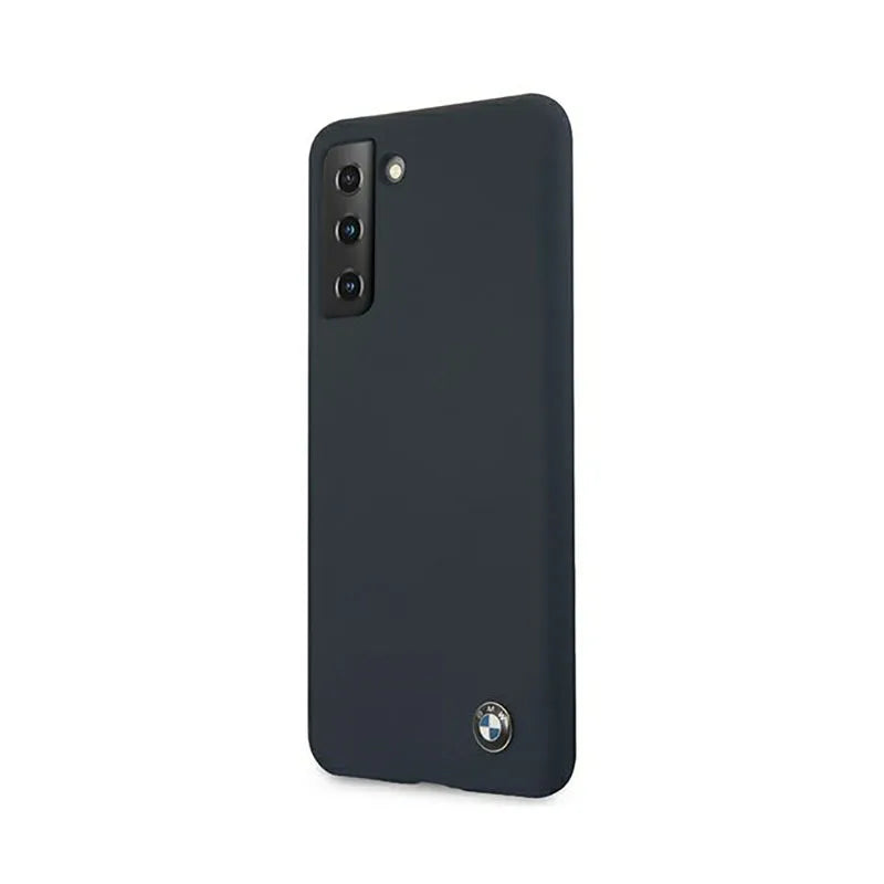 BMW Silicone Signature Logo – dėklas Samsung Galaxy S21+ (tamsiai mėlynas)