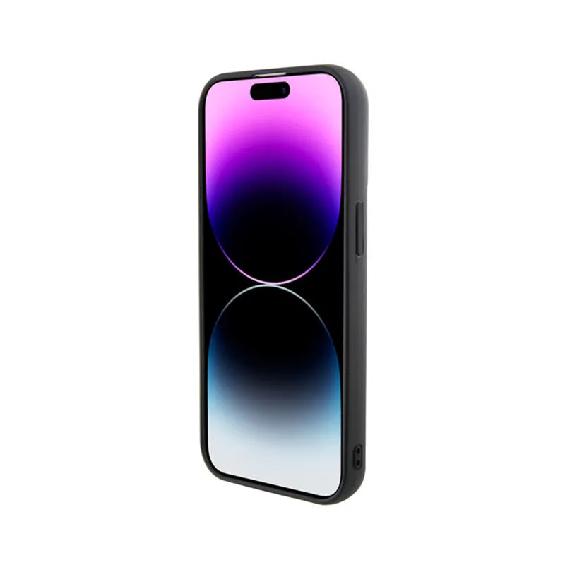 Karl Lagerfeld 3D Rubber Multi Logo dėklas, skirtas iPhone 15 (juodas)