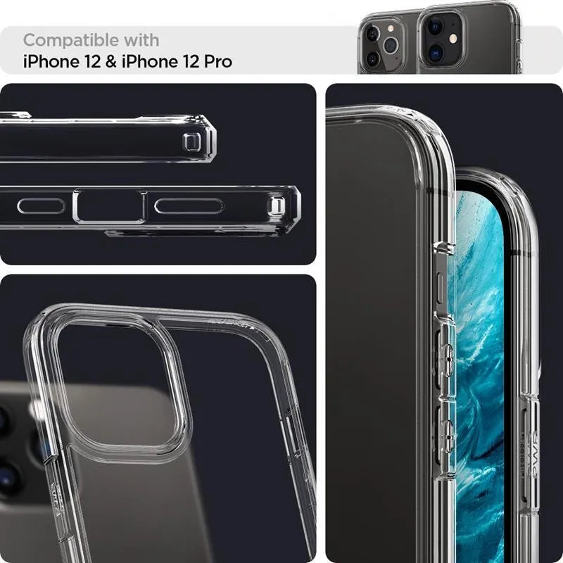 Spigen Ultra Hybrid – dėklas iPhone 12 / iPhone 12 Pro (skaidrus)