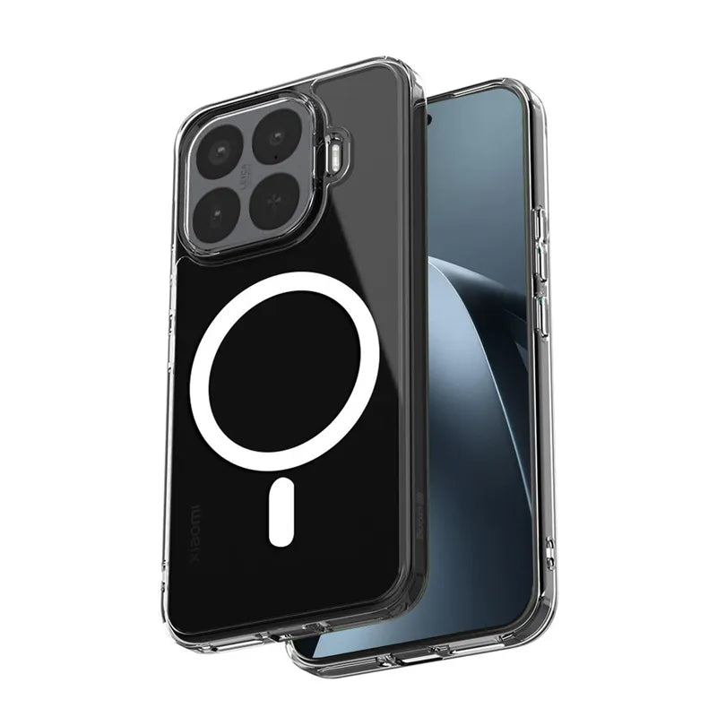 Crong Hybrid Clear Magnetic – MagSafe dėklas, skirtas Xiaomi 17T (skaidrus)