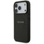 Guess Grained Ring MagSafe – Dėklas iPhone 17 Pro (juodas)