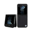 BMW Leather Hot Stamp – dėklas Samsung Galaxy Z Flip 5 (juodas)