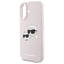 Karl Lagerfeld Silicone Double Heads Print MagSafe – Dėklas iPhone 16 (rožinis)