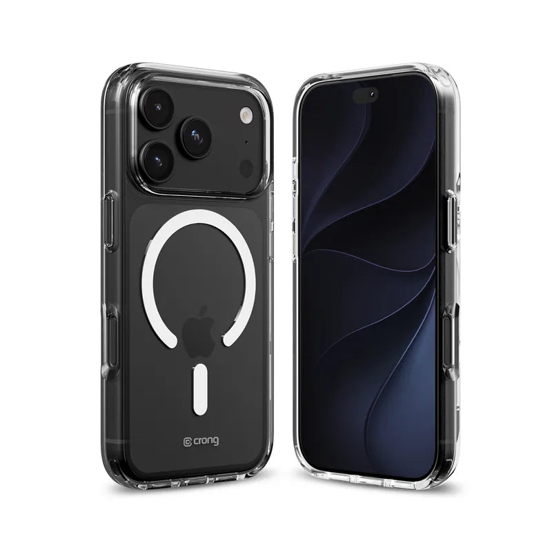 Crong Clear MAG Cover – MagSafe dėklas, skirtas iPhone 18 Pro / 17 Pro (skaidrus)