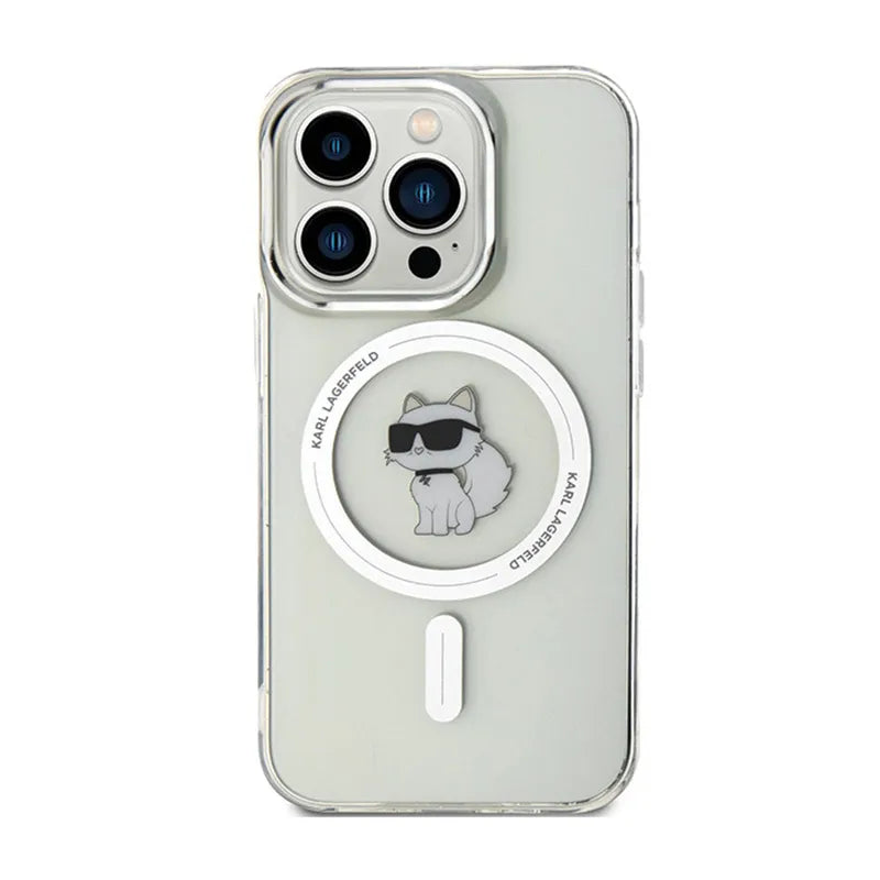 Karl Lagerfeld IML Choupette MagSafe – dėklas iPhone 13 Pro (skaidrus)
