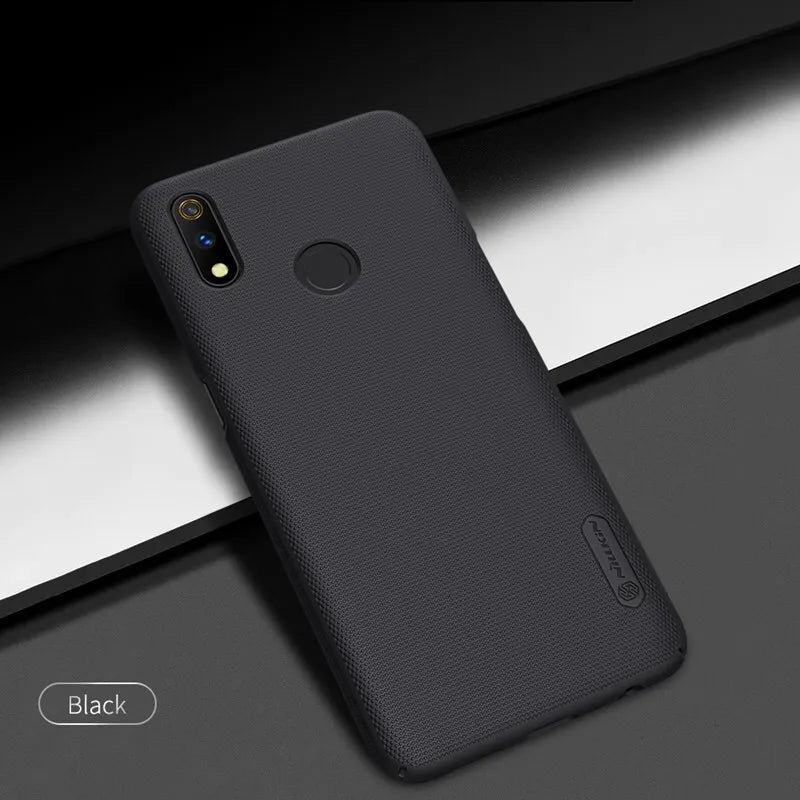 Nillkin Super Frosted Shield dėklas telefonui Realme 3 Pro (Realme X Lite) (Juodas)