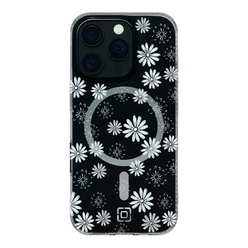 Incipio Forme MagSafe – dėklas iPhone 16 Pro (Ditzy Floral Silver)