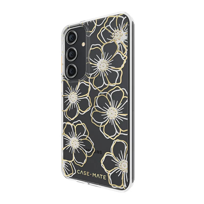 Case-Mate Floral Gems – Dėklas Samsung Galaxy S24+ (auksinis)
