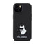 Karl Lagerfeld Silicone Choupette Metal Pin dėklas, skirtas iPhone 15 Plus (juodas)