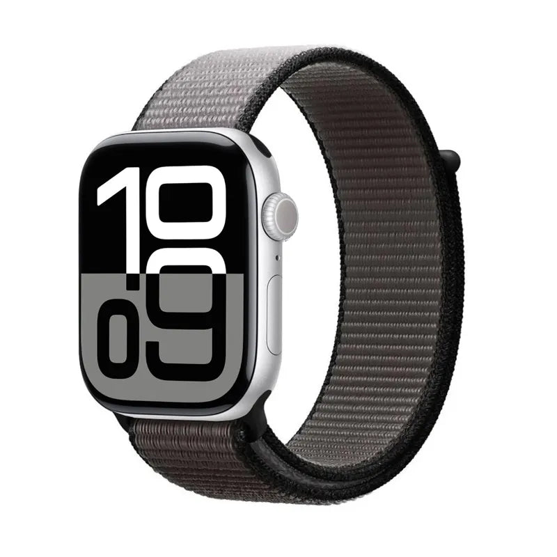 Crong Nylon - sportinis dirželis, skirtas Apple Watch 44/45/46/49 mm (tamsiai pilka)
