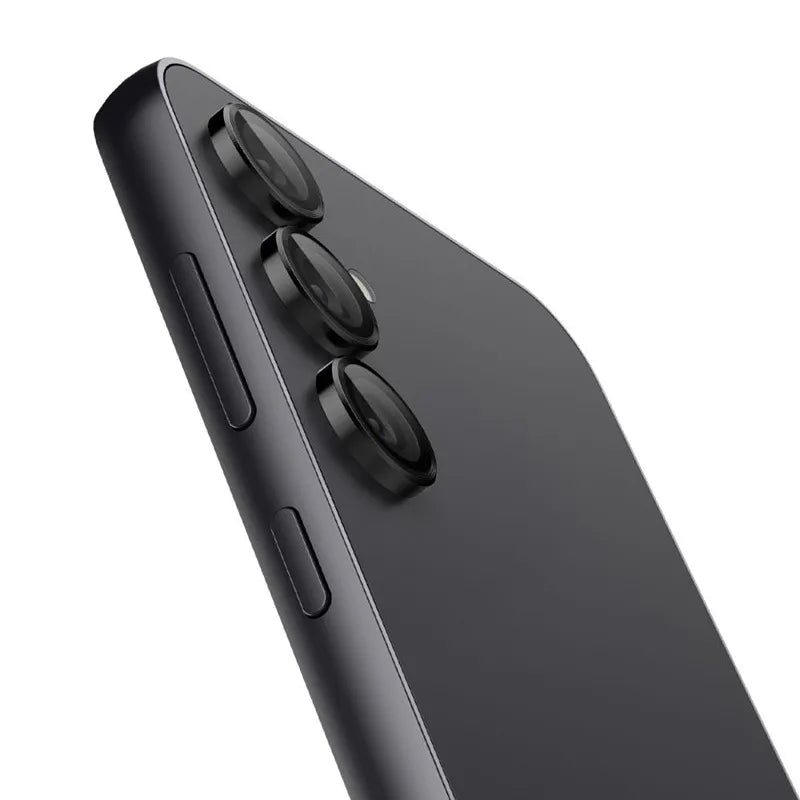 Spigen Optik Pro GLAS.TR EZ Fit kameros apsauga 2 vnt. pakuotė - Objektyvo apsauginis stiklas Samsung Galaxy S23 FE (2 vnt.) (Juodas)