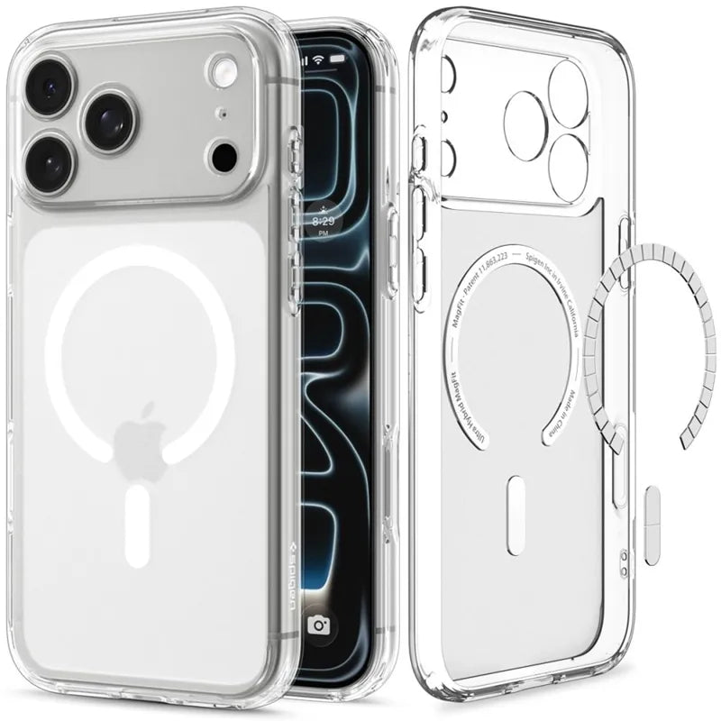 Spigen Ultra Hybrid Mag MagSafe – dėklas, skirtas iPhone 18 Pro Max / 17 Pro Max (Frost White)