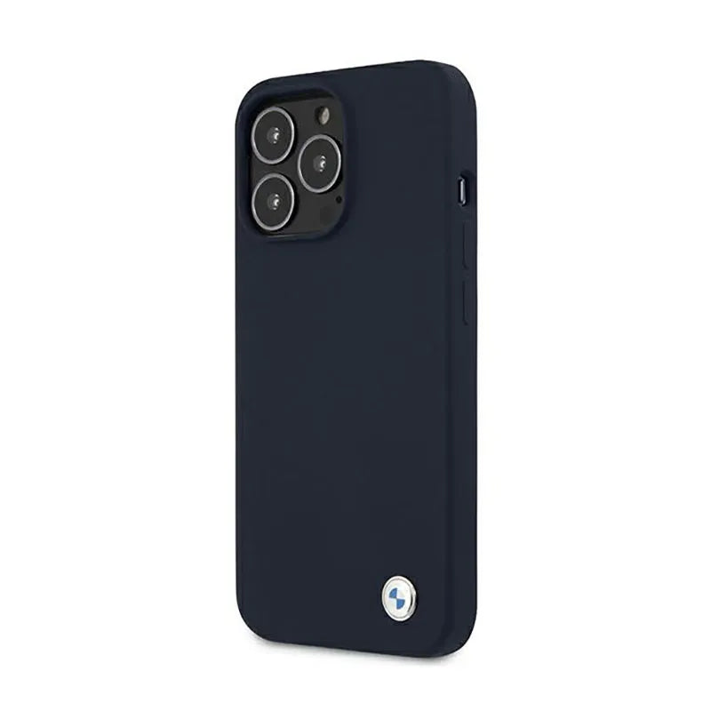 BMW Silicone Signature Logo – dėklas iPhone 13 Pro Max (tamsiai mėlynas)