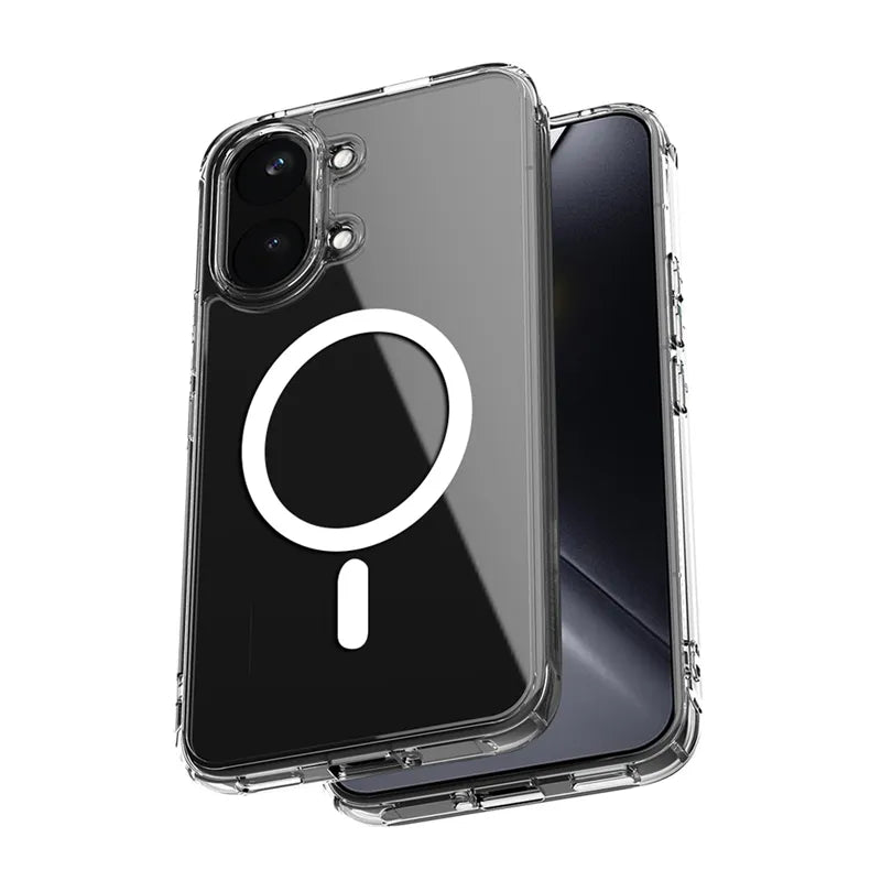 Crong Hybrid Clear Magnetic – MagSafe dėklas, skirtas Xiaomi POCO X8 Pro Max 5G (skaidrus)