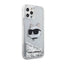 Karl Lagerfeld Liquid Glitter NFT Choupette Head – Dėklas iPhone 12 / iPhone 12 Pro (sidabrinis)
