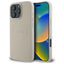 Guess Grained Ring MagSafe – Dėklas iPhone 16 Pro Max (smėlio spalvos)