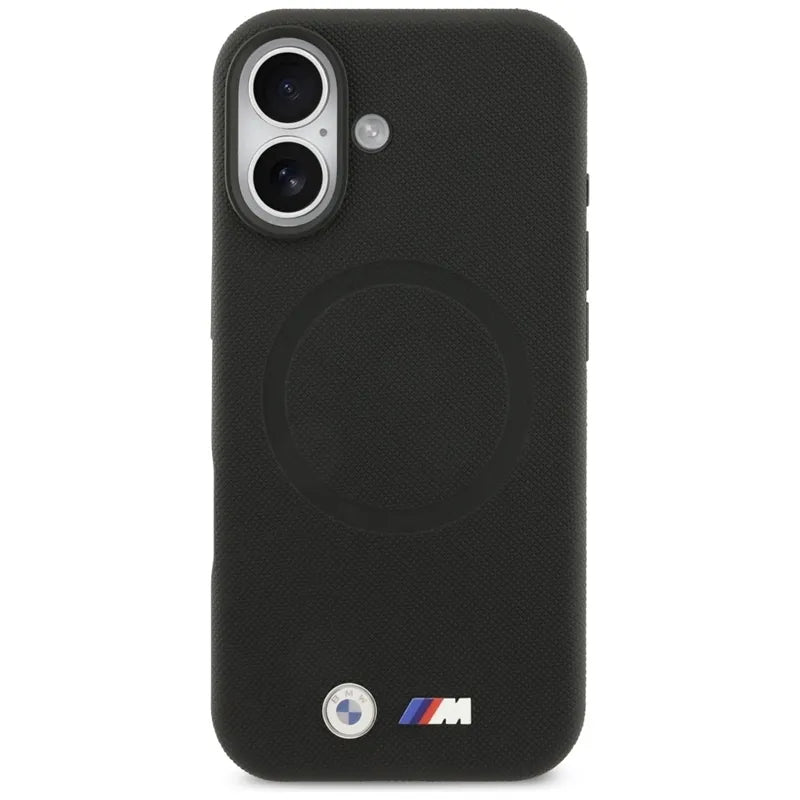 BMW M FW Metal Logo MagSafe – dėklas iPhone 17 (juodas)
