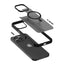 „Crong Hybrid Frost MAG Cover“ – dėklas su „MagSafe“, skirtas „iPhone 16 Pro“ (juodas)
