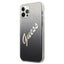 Guess Glitter Gradient Script – Dėklas, skirtas iPhone 12 Pro Max (juodas)
