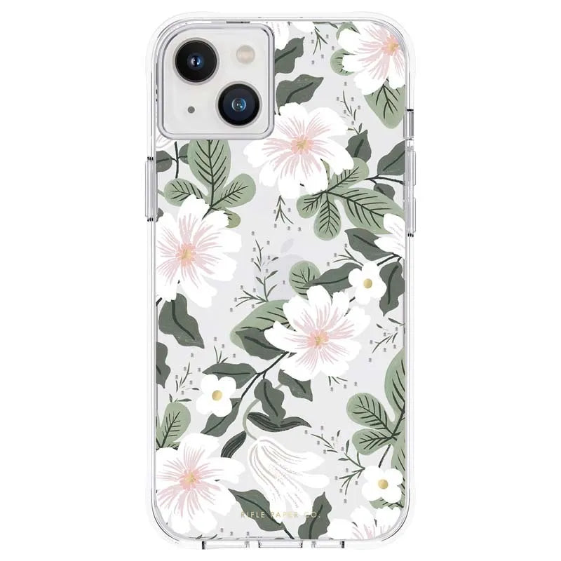 Rifle Paper Clear – dėklas iPhone 14 Plus telefonui (Willow)