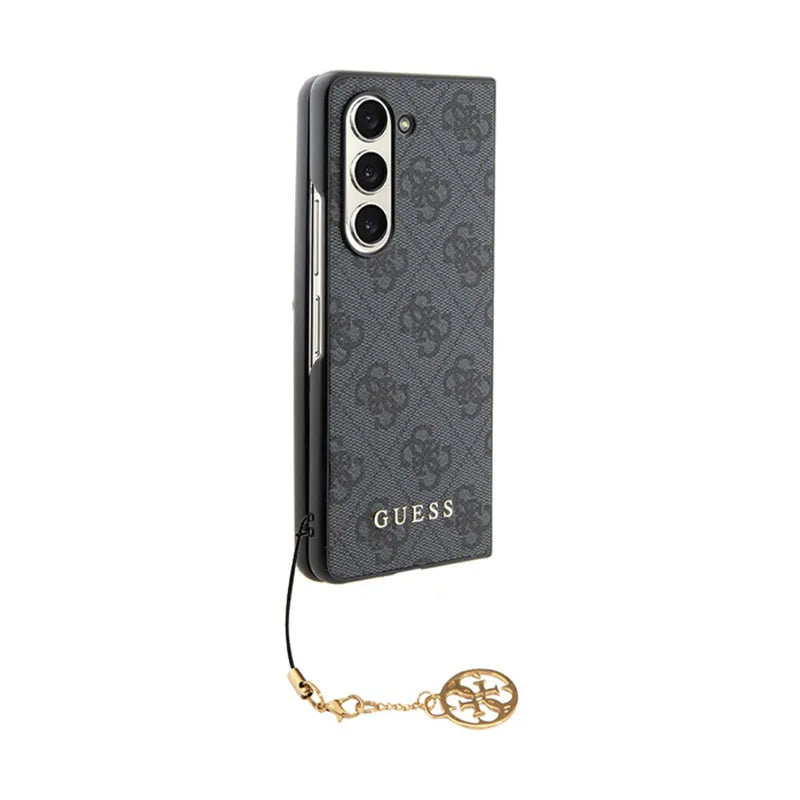 Guess 4G Charms kolekcija – Samsung Galaxy Z Fold 5 dėklas (pilkas)