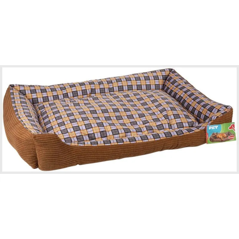 Minkšta sofa-lova šuniui 90 x 70 x 20 cm, dydis XL (ruda)