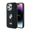 Karl Lagerfeld Gripstand Saffiano Karl & Choupette Pins – dėklas, skirtas iPhone 13 Pro (juodas)