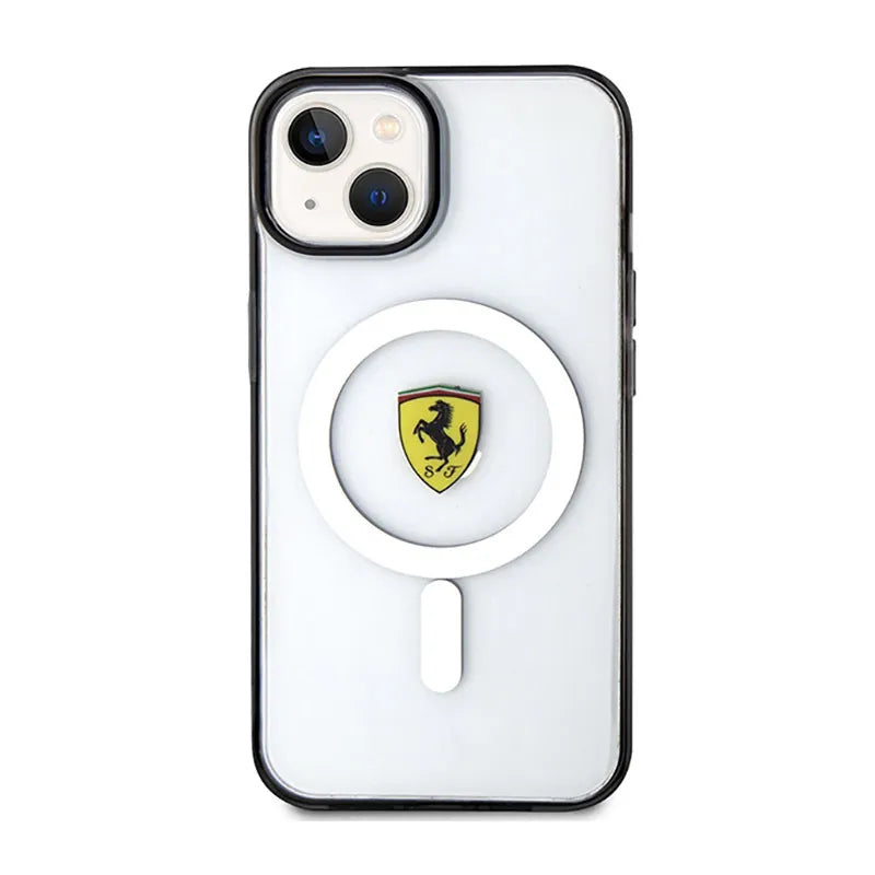 Ferrari Outline Magsafe – dėklas iPhone 14 (skaidrus)