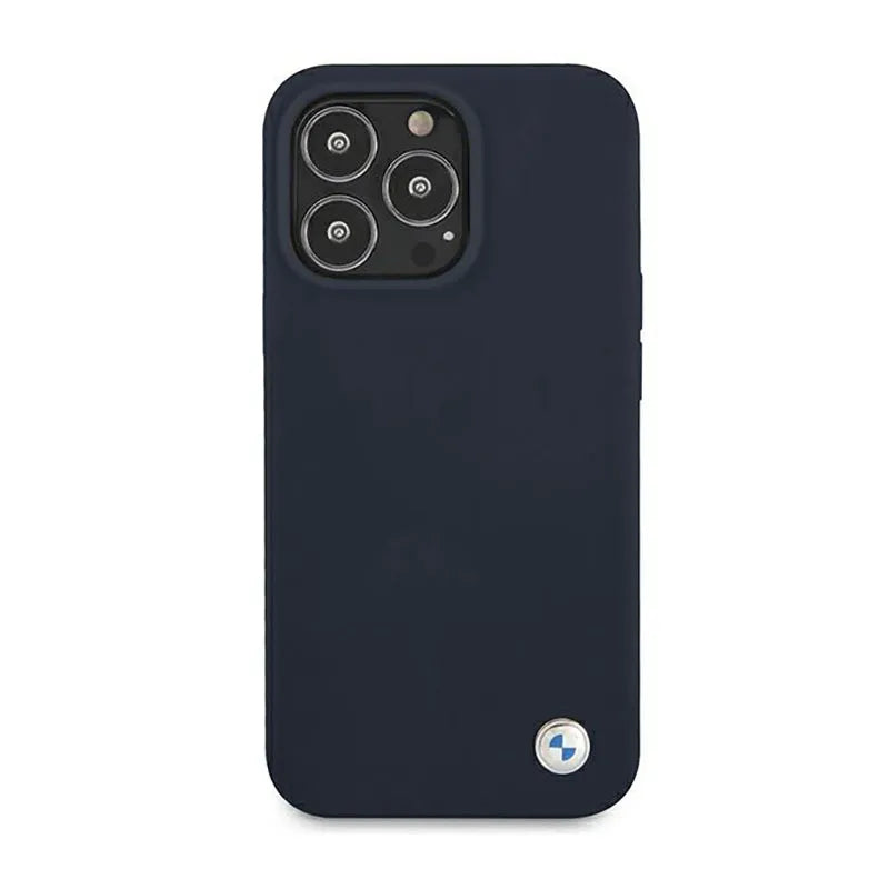 BMW Silicone Signature Logo – dėklas iPhone 13 Pro Max (tamsiai mėlynas)