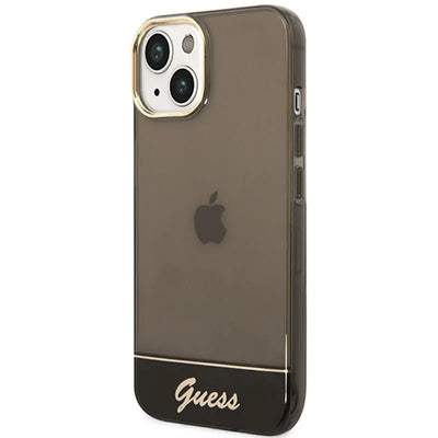 Guess Translucent – dėklas iPhone 14 Plus (juodas)