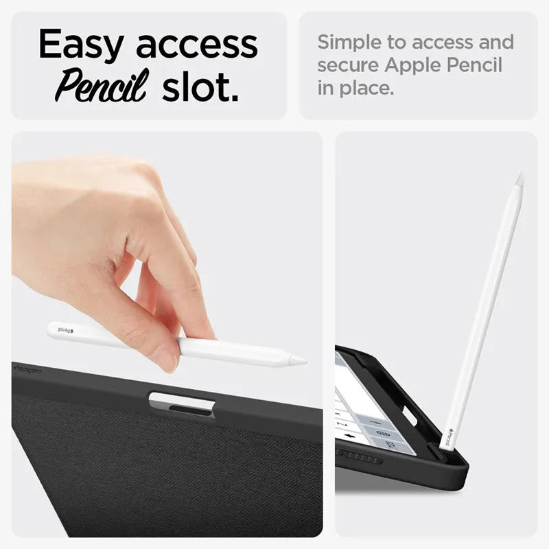 Spigen Urban Fit - Dėklas skirtas iPad Air 11" M3 (2025) / M2 (2024) / iPad Air 10.9" (5-4 karta) (2022-2020) (Juodas)