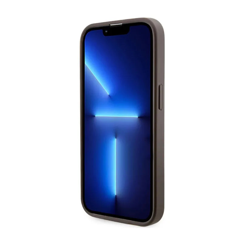 Guess GCube Stripes MagSafe – dėklas iPhone 14 Pro Max (rudas)