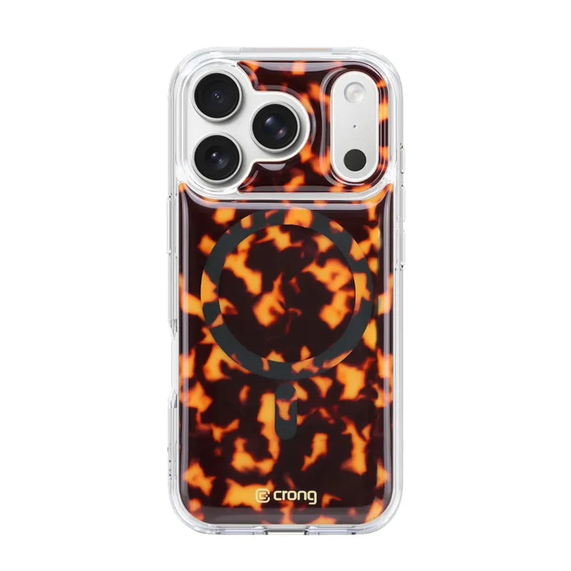 Crong Deluxe MAG Cover – iPhone 17 Pro Max MagSafe dėklas (Tortoise)