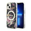 Guess Flower MagSafe – dėklas, skirtas iPhone 14 (juodas)