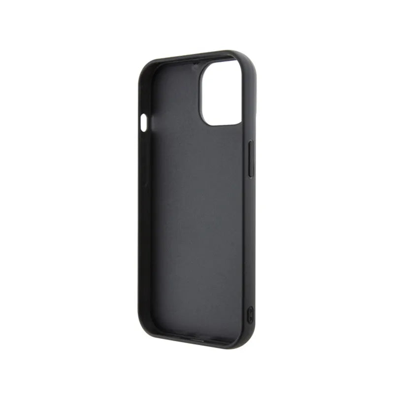 Karl Lagerfeld 3D Rubber Multi Logo dėklas, skirtas iPhone 15 (juodas)