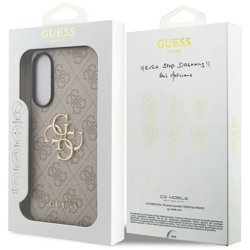 Guess Big 4G Logo Classic Logo – dėklas Samsung Galaxy S25 Edge (rožinis)