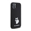 Karl Lagerfeld Silicone Choupette Metal Pin dėklas, skirtas iPhone 15 Plus (juodas)