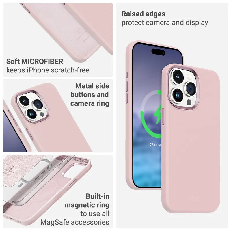 Crong Color Cover LUX Magnetic - iPhone 15 Pro MagSafe dėklas (tamsiai mėlynas)