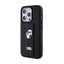 Karl Lagerfeld Gripstand Saffiano Karl & Choupette Pins – dėklas, skirtas iPhone 13 Pro (juodas)