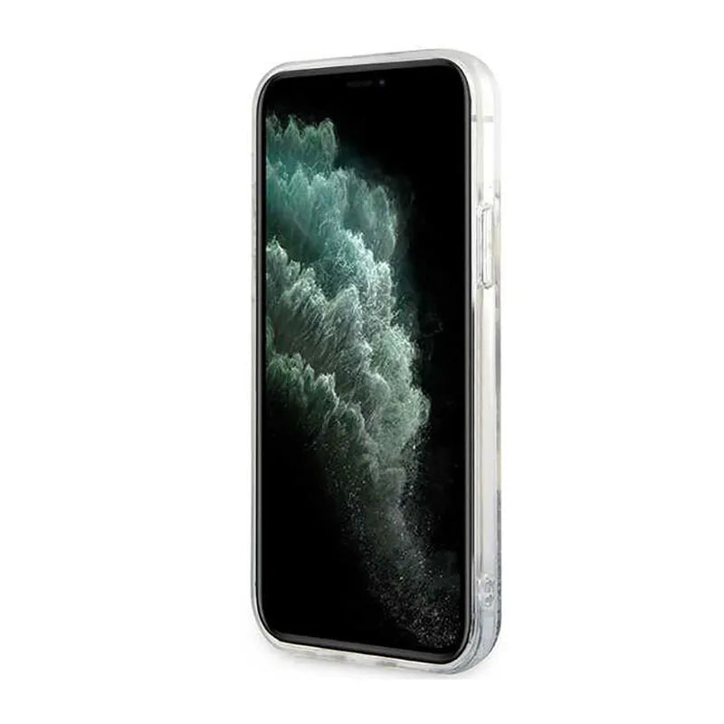 Karl Lagerfeld Liquid Glitter NFT Choupette Head – Dėklas iPhone 12 / iPhone 12 Pro (sidabrinis)