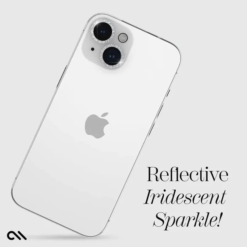 Case-Mate Sparkle objektyvo apsauga - apsauginis stiklas, skirtas iPhone 15 / iPhone 15 Plus fotoaparatui (Twinkle)