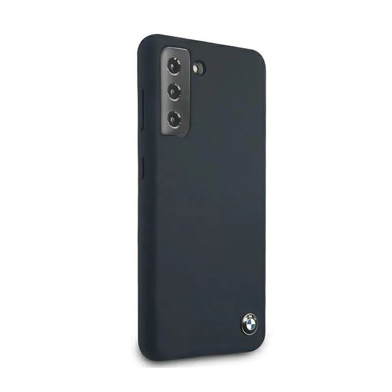 BMW Silicone Signature Logo – dėklas Samsung Galaxy S21+ (tamsiai mėlynas)