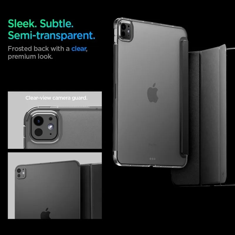 Spigen Liquid Air Folio – dėklas iPad Pro 11" (M5, 2025 / M4, 2024) (juodas)