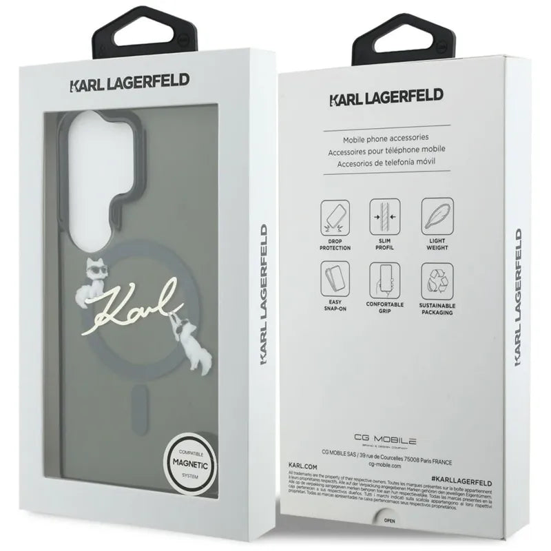 Karl Lagerfeld IML KC Script MagSafe – dėklas Samsung Galaxy S26 Ultra (juodas)