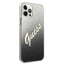 Guess Glitter Gradient Script – Dėklas, skirtas iPhone 12 Pro Max (juodas)