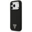 Guess Silicone Triangle Logo MagSafe – dėklas iPhone 17 Pro Max (juodas)